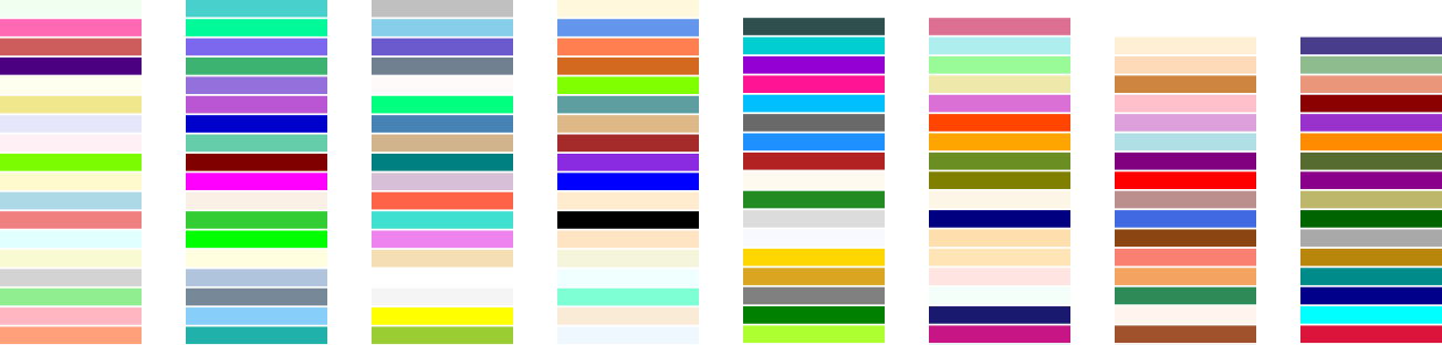 CSS3 named colors